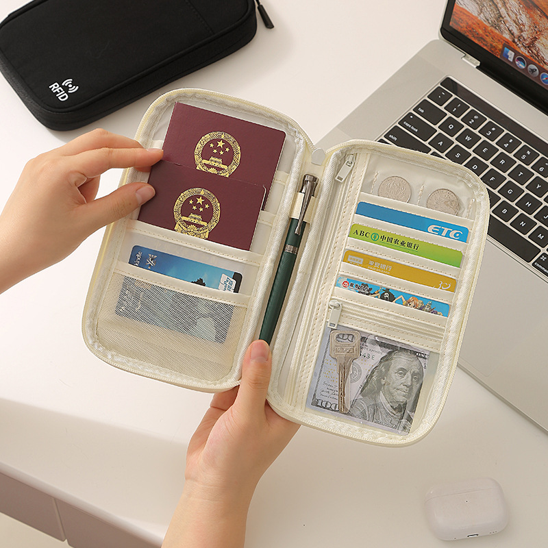 Passport holder, portable travel document organizer
