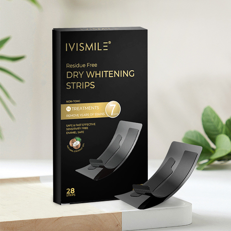 Activated Charcoal Dry PAP Teeth Whitening Strip Set
