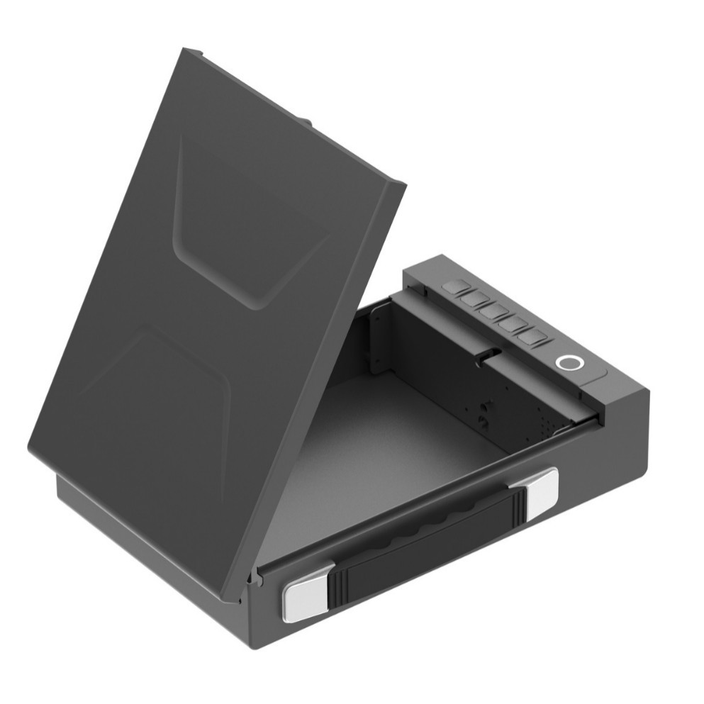 Fingerprint Password Safe Box, Safe with APP, Graffiti Pistol Cabinet, Portable Car-Mounted Gunsafe, Strongbox