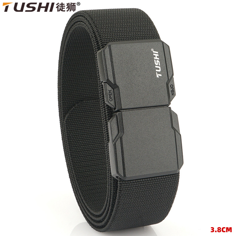 Tactical quick-release belt, elastic, men's waistband