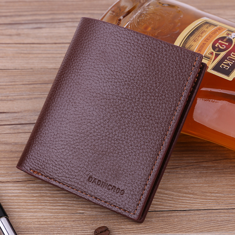 Business Men's PU Wallet Short Fashion Multi-Card Slot Leather Bag Horizontal and Vertical Zipper Clutch Coin Card Holder Wallet, Dropshipping Available