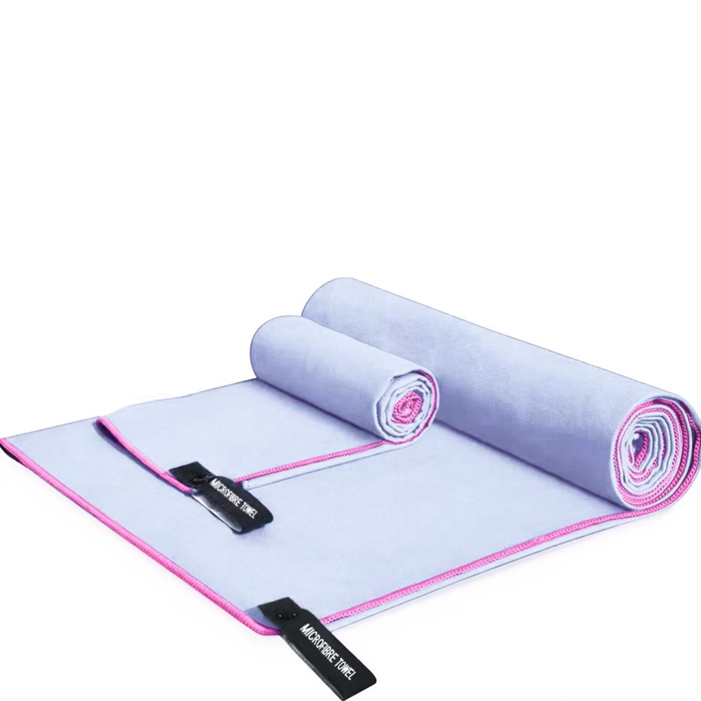 Taşınabilir Saklama Çift Taraflı Polar Üç Parçalı Set Hızlı Kuruyan Havlu Fitness Kamp Dağcılık Ultra İnce Fiber Spor Havlu Seti - 7