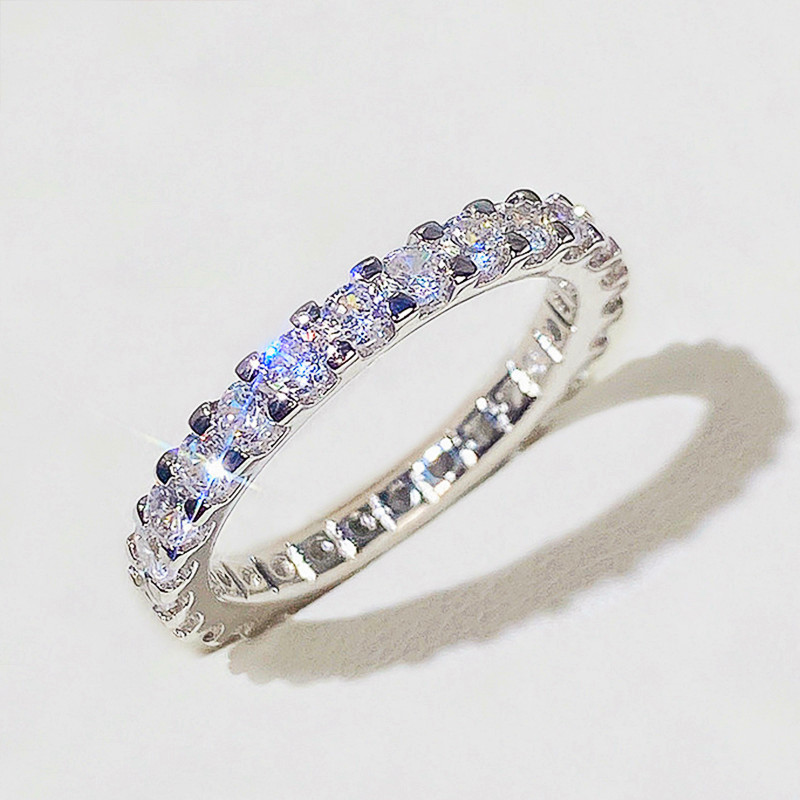 Women's Full Eternity Simulated Zircon Stacking Ring