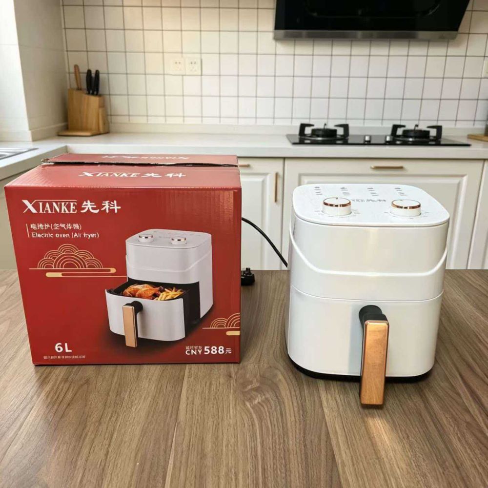 Xiaoke Hava Fritöz Ev Tipi Büyük Kapasiteli Elektrikli Fritöz Çok Fonksiyonlu Akıllı Yağsız Patates Kızartma Makinesi Hediye Hava Fritöz - 8