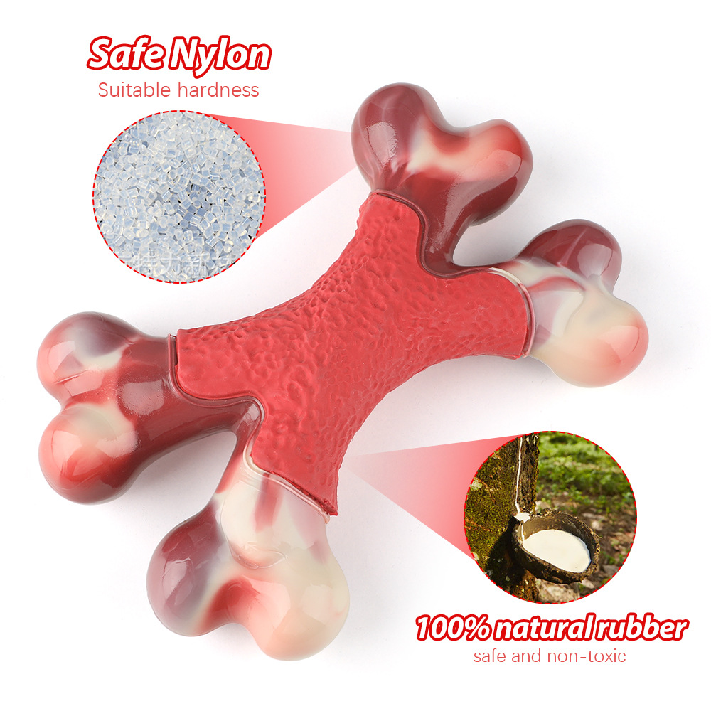 Bacon Flavor Double Bone Chew Dog Toy - 1