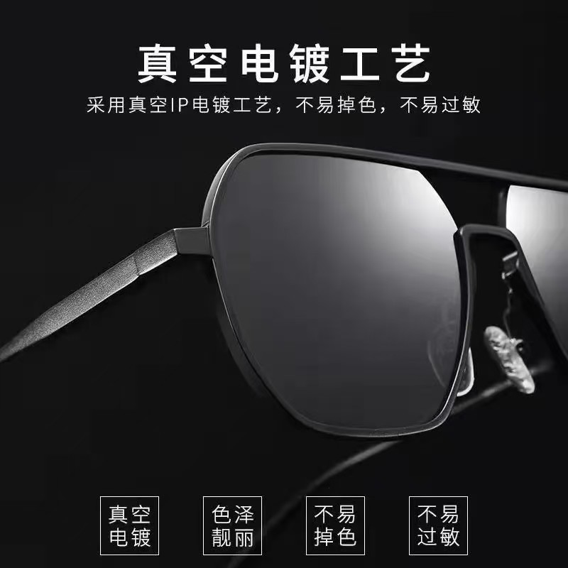 Neue Titan-Legierungs-Rahmen Photochrome polarisierte Sonnenbrillen UV-Schutz Fahrbrillen Unisex - 4