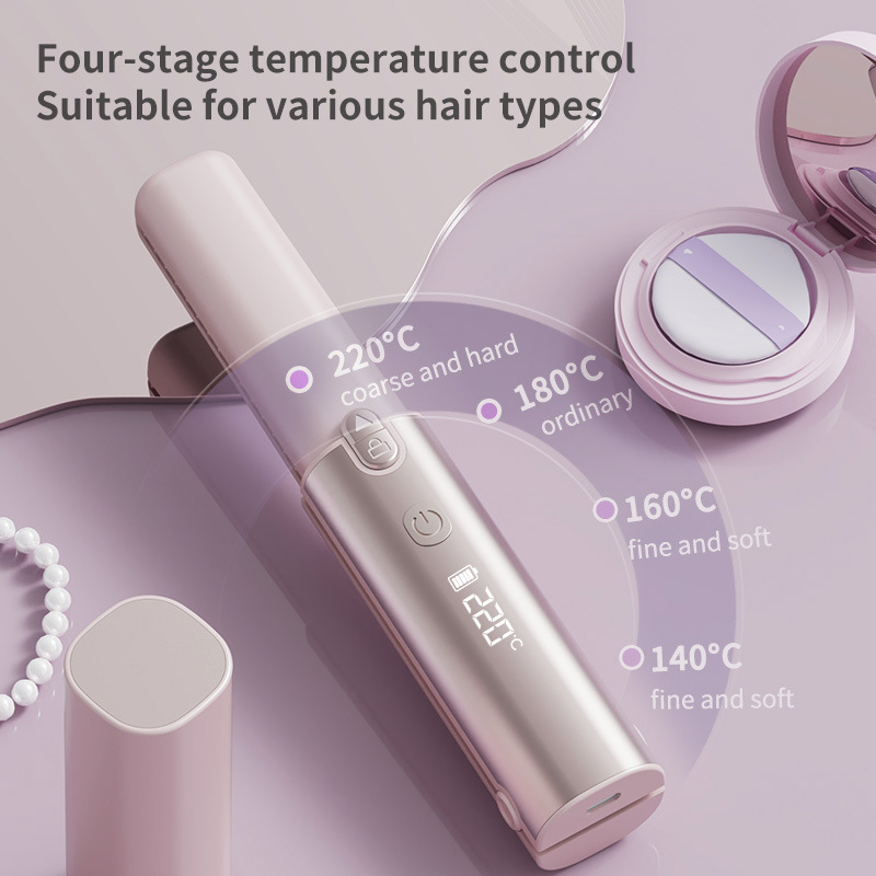 Wireless Rechargeable Portable Hair Straightener Comb, Damage-Free