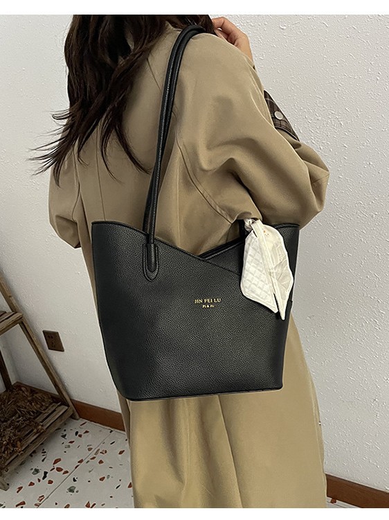 Premium Vintage Commute Large Capacity Bag 2026 New Women's Bag Fashionable Chic Versatile Single Shoulder Bag Bucket Bag - 5
