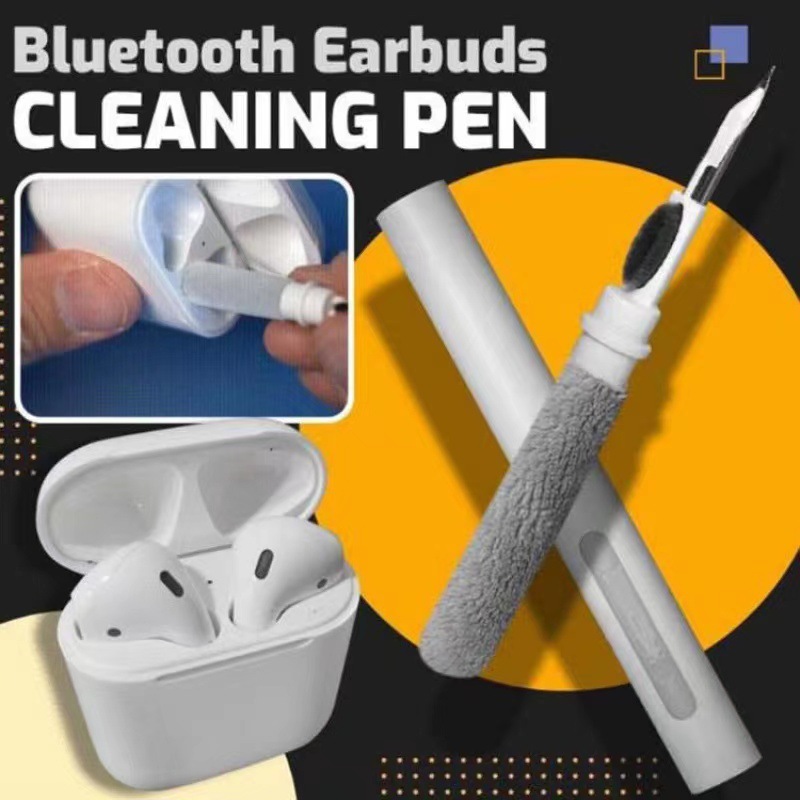 Grenzüberschreitende Bluetooth-Ohrhörer Reinigungsset mit Bürste earbuds clean 3-in-1 Reinigung und Staubentfernung Ohrhörerbürste