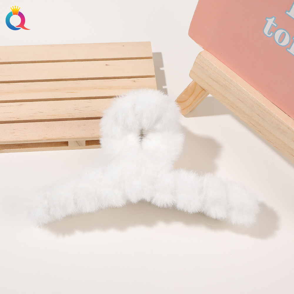 Qiyue sınır ötesi peluş saç tokası büyük peluş saç tokası saç köpekbalığı klip kadın saç kapmak şapkalar saç aksesuarları toptan - 8