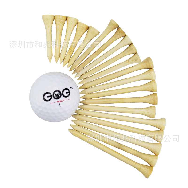 Golf sivri uçları GOLF ahşap rengi bambu sivri uçları golf bambu top tutucu bambu tee toplu dört boy arası seçim