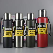 厂家直销大容量保温杯双层钢不易破便携户外露营学生保温
