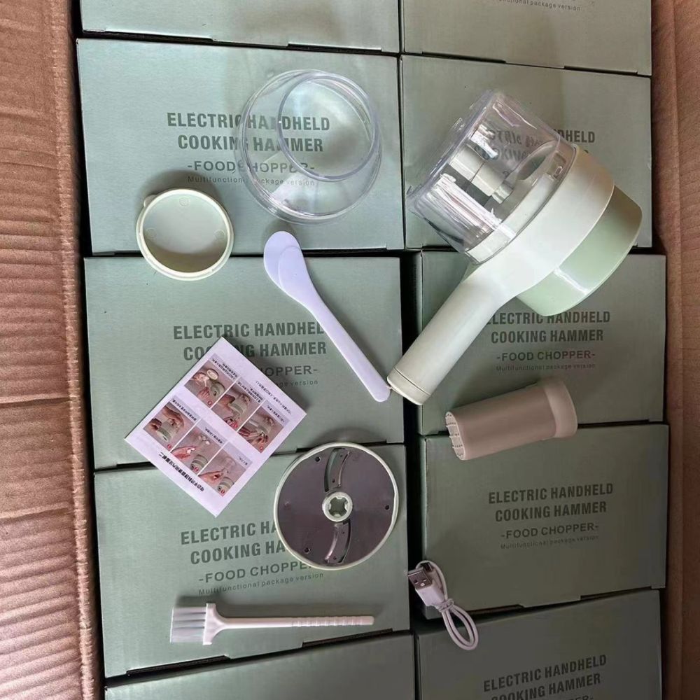 Gatling vegetable cutter new multifunctional home slicing tool storm electric garlic press hand-type kitchen robot. - 7