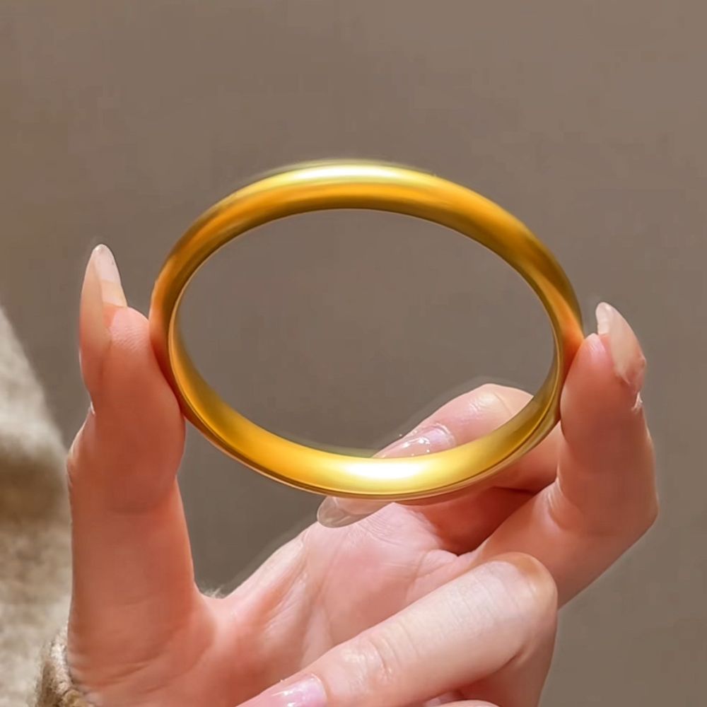 24K altın bilezik, vakum kaplama, çin tarzı katı halka, kadın hediyesi