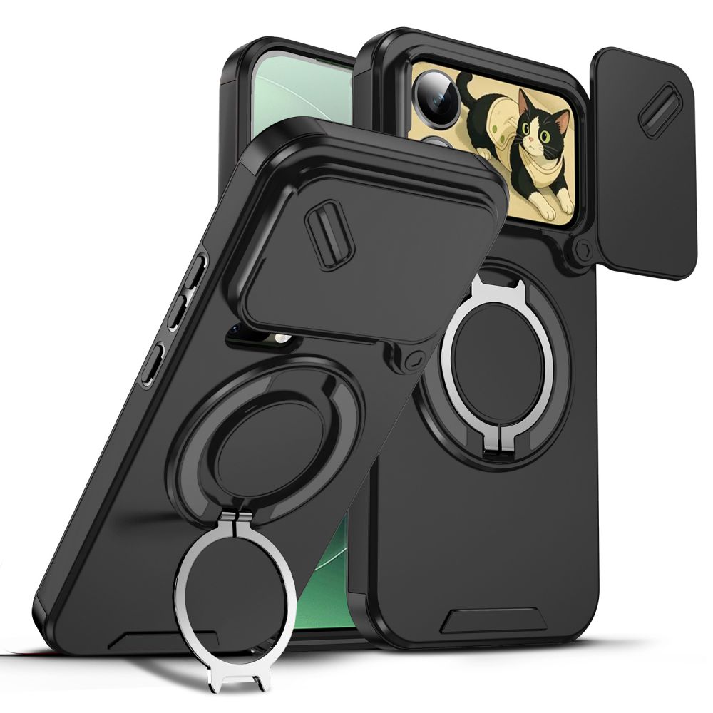 Чехол для Xiaomi 17 Ultra, Lingke с откидным окном, Poco X8 Pro Max, магнитная подставка, Note 15, ударопрочный
