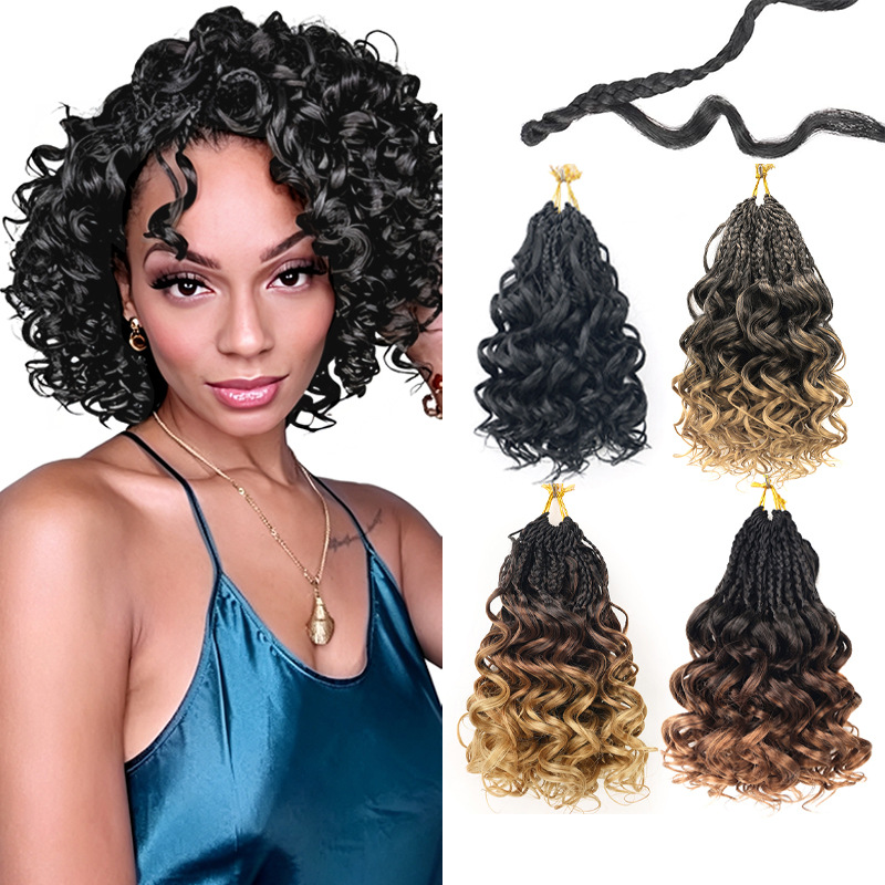 Foreign Trade African Dirty Braid Crochet Hair Extensions GO GO Curl Crochet Hair African Curly Synthetic Fiber Braiding Hair