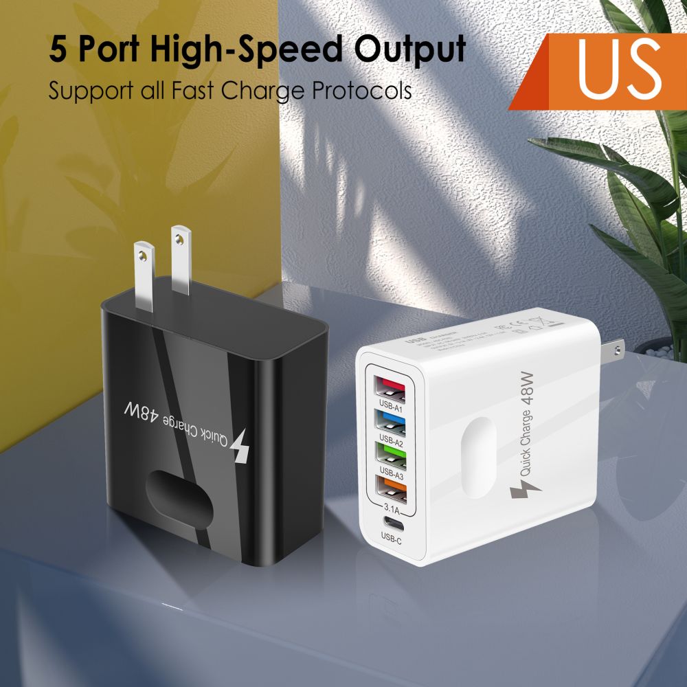 Sınır ötesi yeni ürün çoklu portlu USB şarj cihazı 5V2A Avrupa tipi-C çok fonksiyonlu hızlı şarj cep telefonu PD şarj başlığı