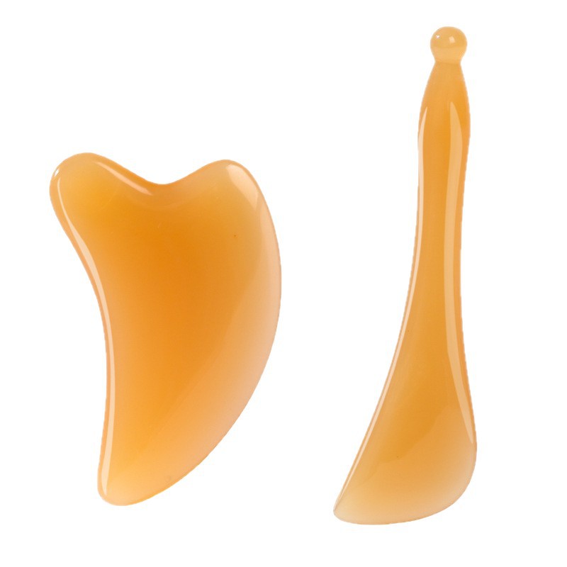 Reçine Gua Sha Çubuk Yüz Kazıyıcı Yüz Kazıyıcı Levhası Yüz Gua Sha Levhası Göz Noktası Masaj Çubuk Kafa Terapi Masaj Cihazı