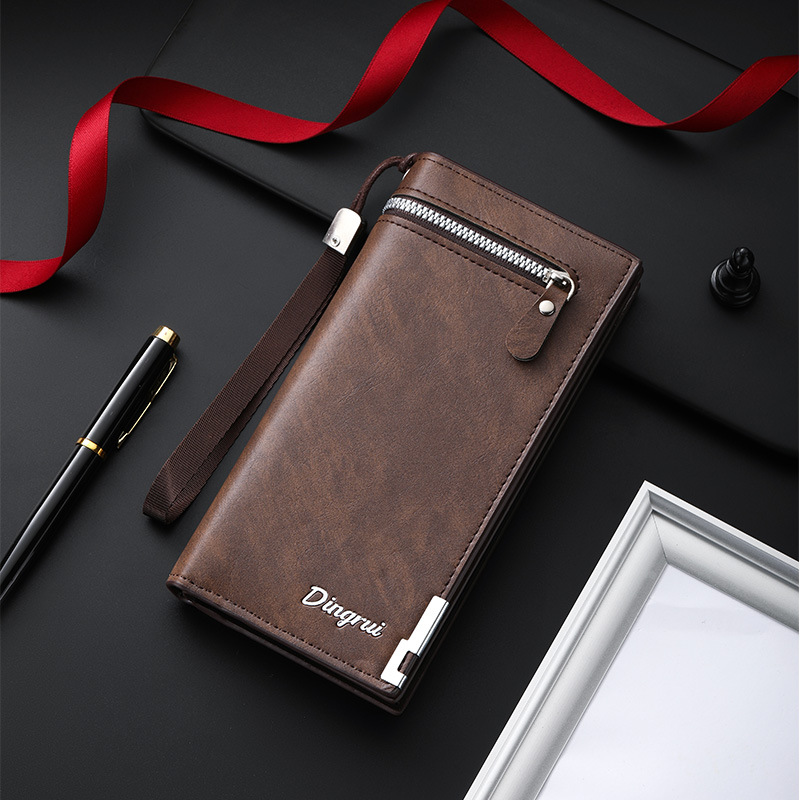Yeni Model Erkek El Çantası İş Clutch Çok Fonksiyonlu Fermuarlı Moda Büyük Hacimli Uzun Model Cüzdan Toptan wallet