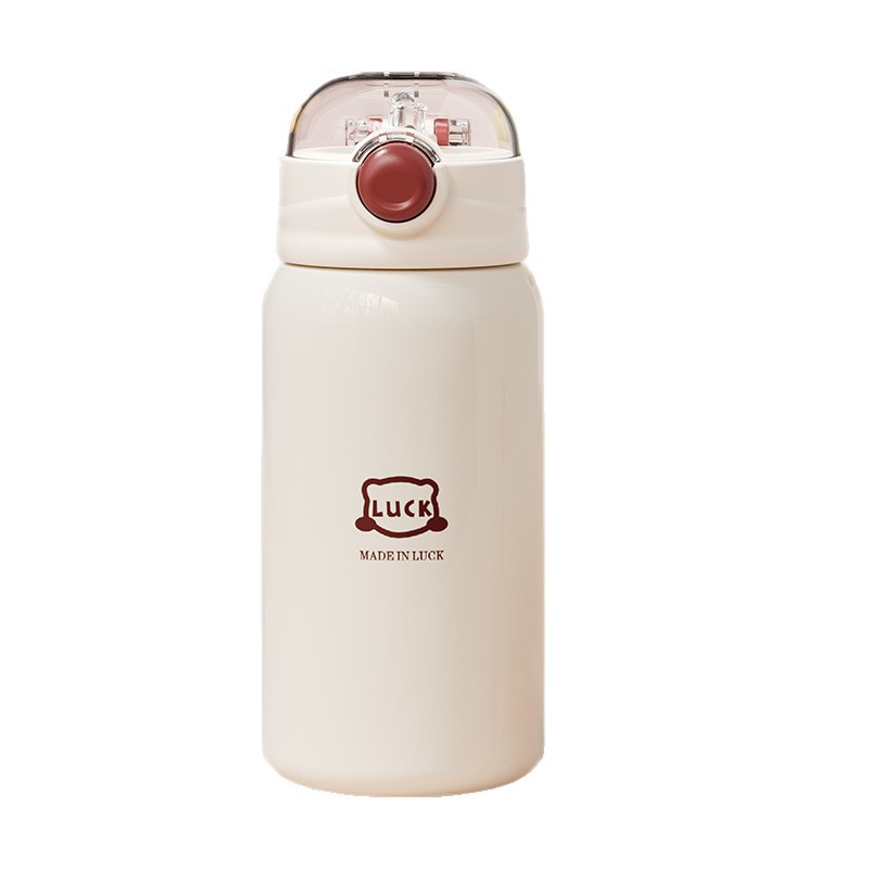 Isolierbecher mit Strohhalm für Herren und Damen, Trinkbecher aus lebensmittelechtem Edelstahl, eleganter und hochwertiger tragbarer Isolierbecher mit großem Fassungsvermögen für Schüler. - 5