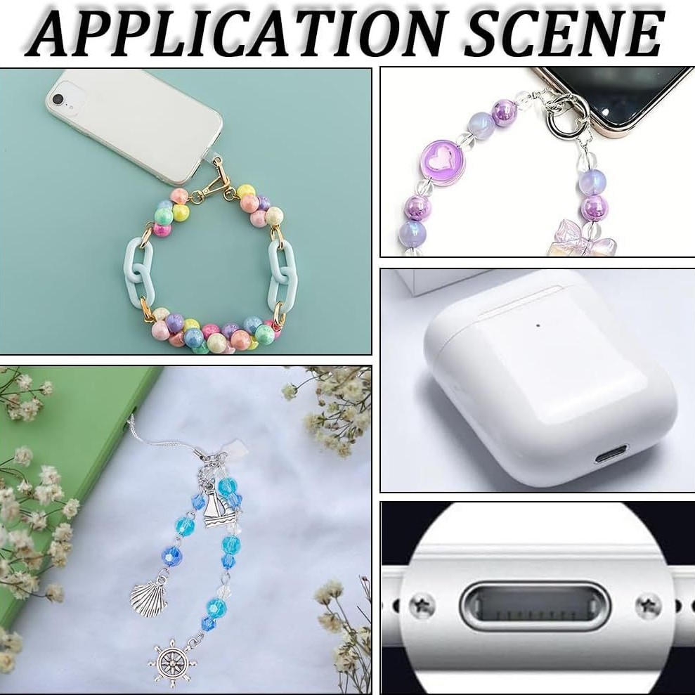 Umweltfreundlicher transparenter Handy-Staubstöpsel Apple USB-C Android kompatibel Ladeanschluss-Stöpsel kreativer DIY Handy-Loch-Stöpsel