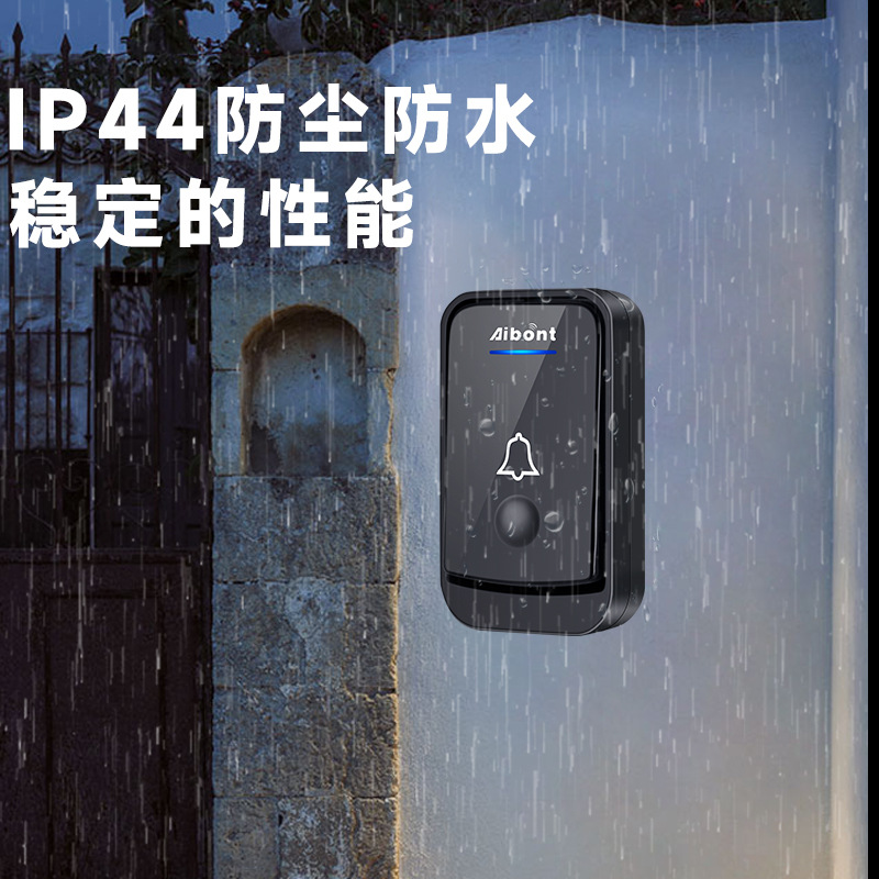Wireless Doorbell with 1 Receiver and 2 Transmitters, Ultra-Long Range, Music, Elderly Cal