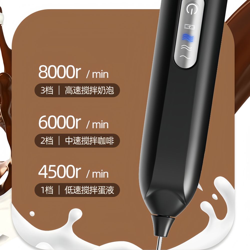 Elektrikli Süt Köpürtme Makinesi Type-C Şarj Yüksek Verimli Karıştırma Gıda Sınıfı Malzeme Mini Karıştırıcı Kahve Süt Çayı Matcha - 5