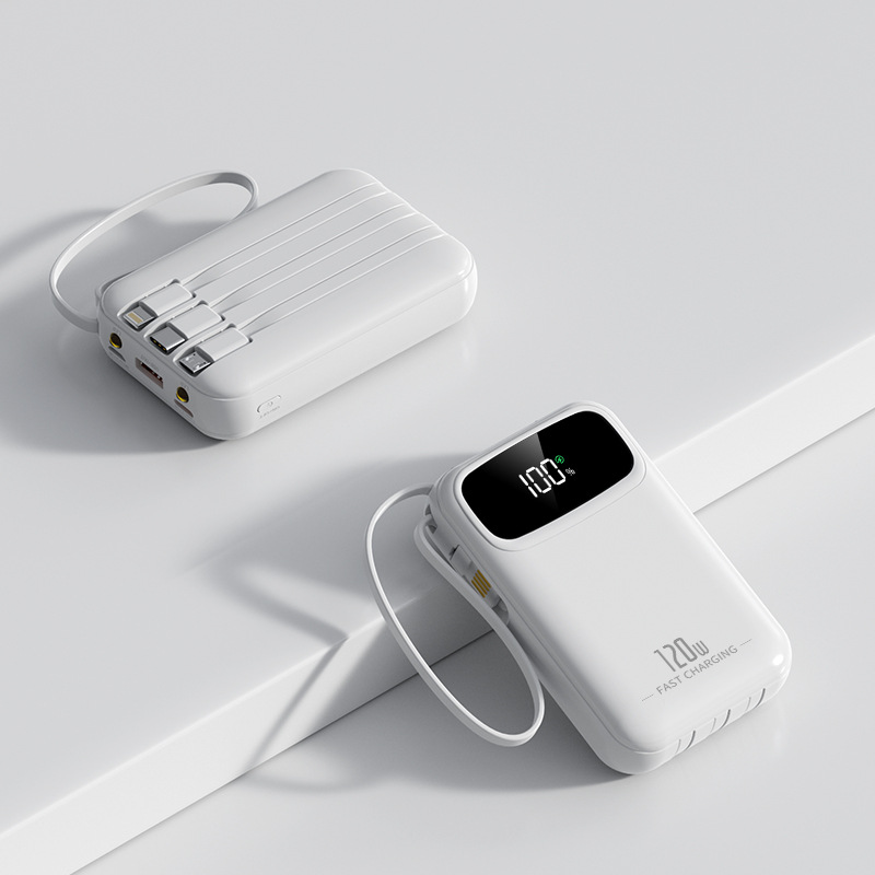 Powerbank 20000mAh mit Super-Schnellladung, 3C-Zertifiziert, mit integriertem 4-in-1 Kabel, Mobile Power Bank mit großer Kapazität, anpassbares Logo - 13