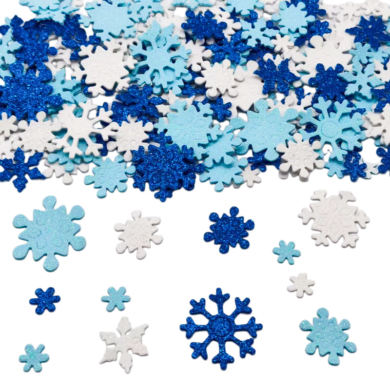 Christmas Snowflake Self-Adhesive Glitter EVA Foam Stickers