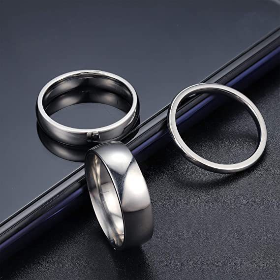 Women's European and American Cross-border Titanium Steel Ring, Non-fading, Shiny, Simple Flat Ring, 2 4 6mm Stainless Steel Niche Ring