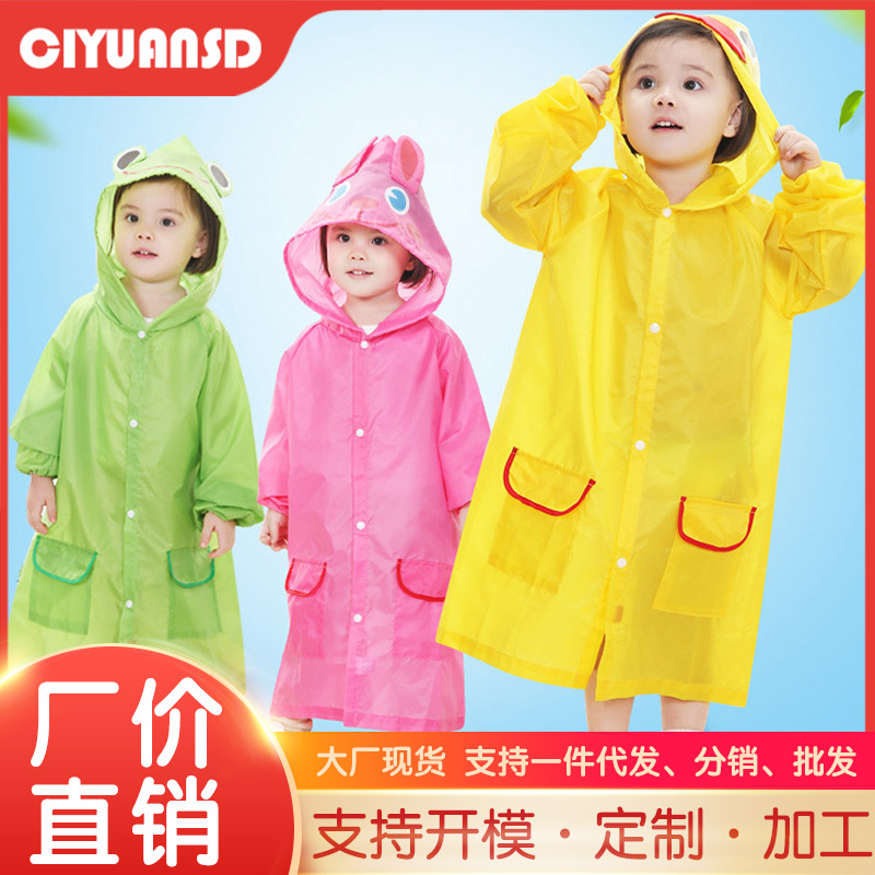Hersteller Großhandel Kinderregen­jacke Junge Mädchen Baby Kindergarten Cartoon Poncho niedlicher Umhang Stil Grundschüler Regenjacke