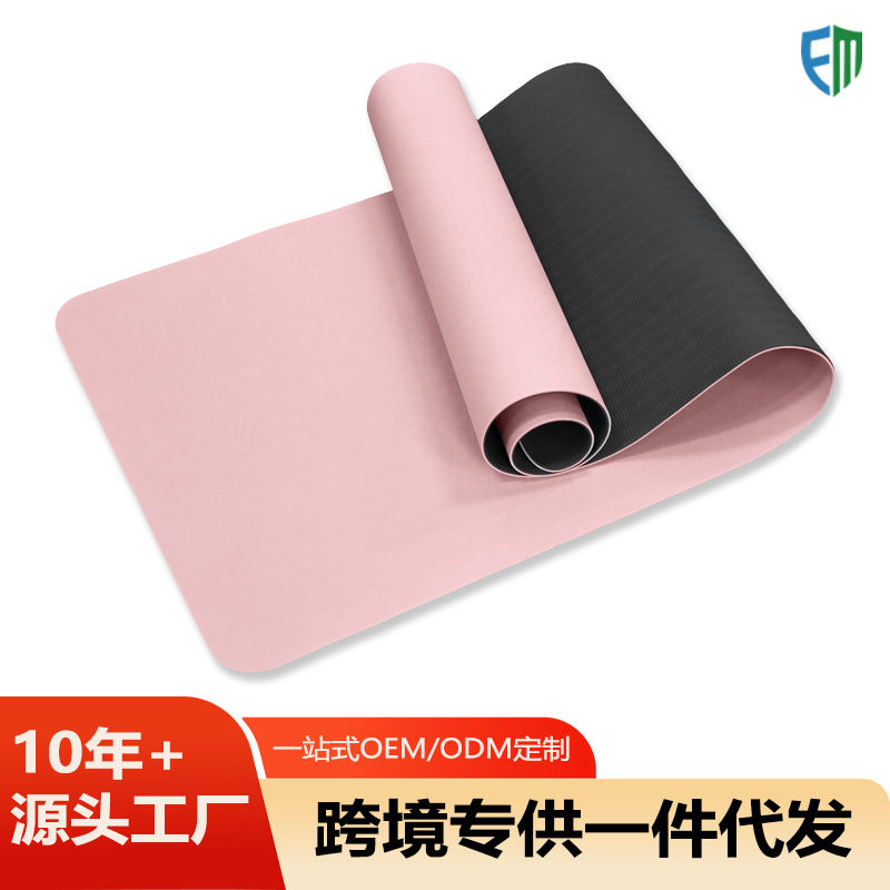 跨境专供TPE瑜伽垫防滑抓地健身运动爆款半圆形加厚工厂批发代发 - 1