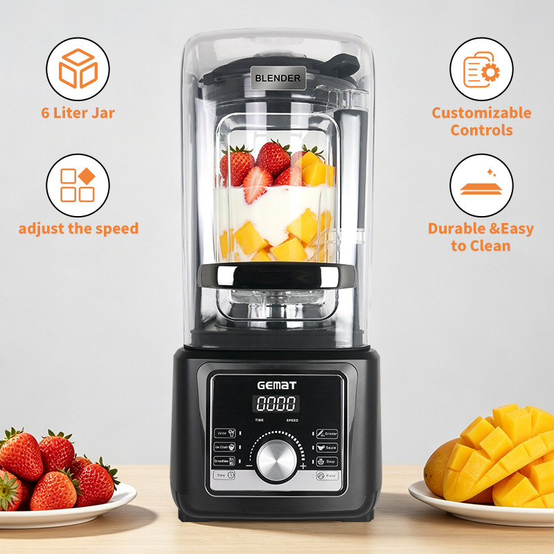 4L5L Ticari Sesli Blender, Buz Kırıcı ve Smoothie Makinesi - 1