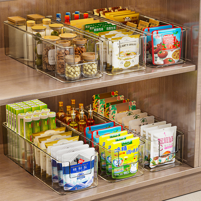 Expandable spice storage organizer box with compartments - 1