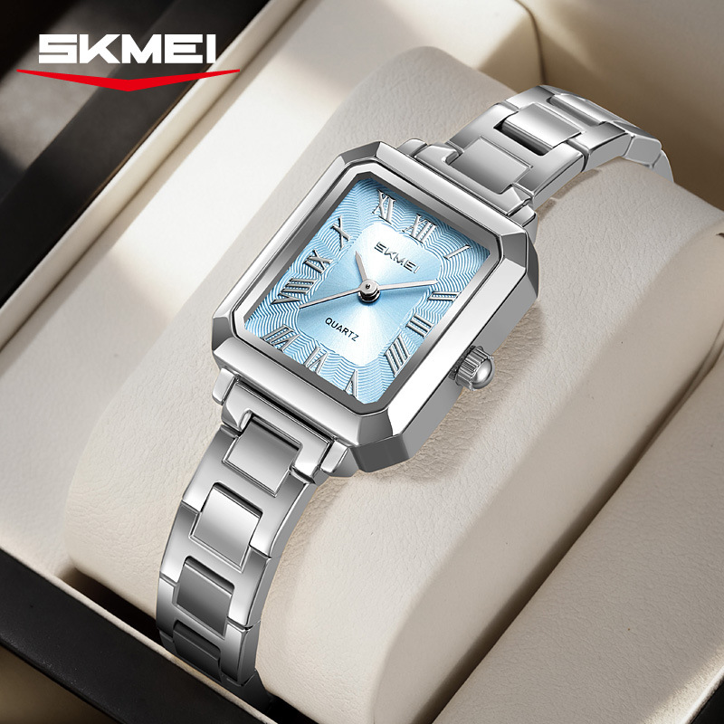 Shike Mei luxury women's watch, square design steel band waterproof