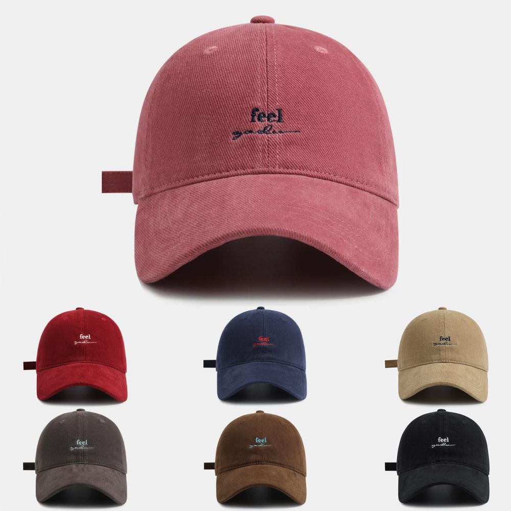 New Letter Embroidery Baseball Cap Unisex Autumn Winter Korean Style Trendy Versatile Duck Bill Hat Casual Face-Flattering