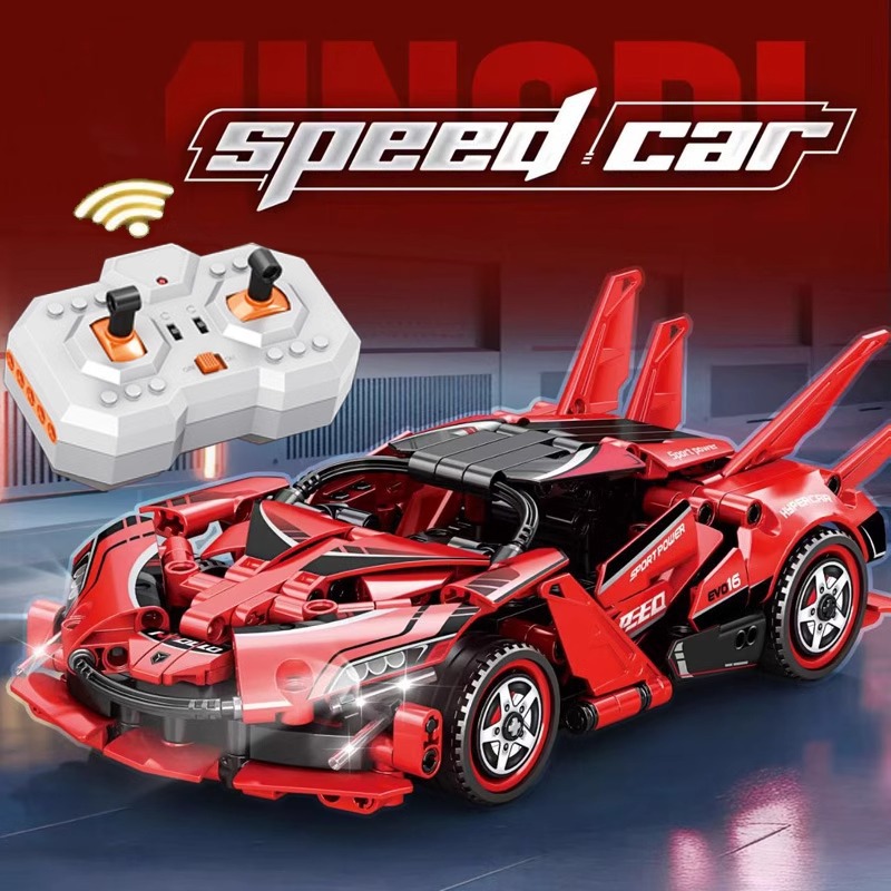 1:24 2.4G uzaktan kumandalı yarış arabası, Lego uyumlu yapı taşları
