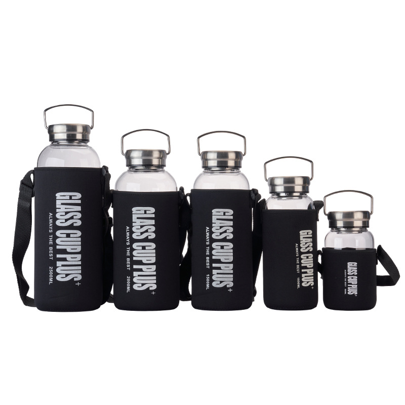 Large capacity water bottle, outdoor portable sports water heater, thickened new household type high borosilicate tea cup wholesale - 6