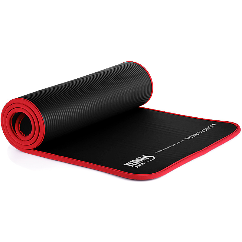 Edged NBR Yoga Mat, Extended Length, Non-Slip, Shock-Absorbing