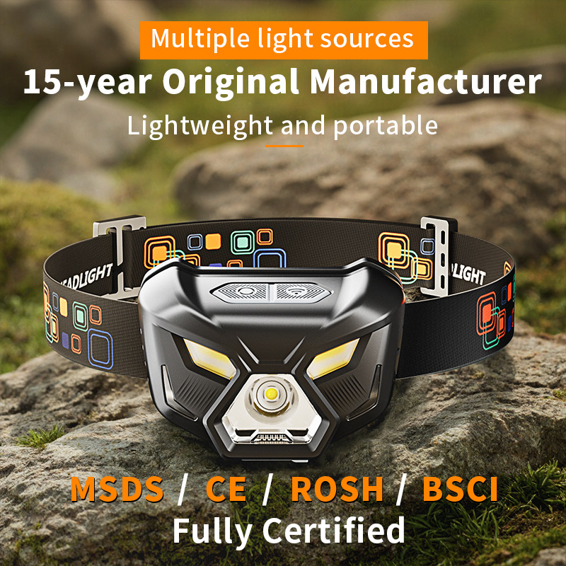 Rechargeable Headlamp, Long-Life Headlight