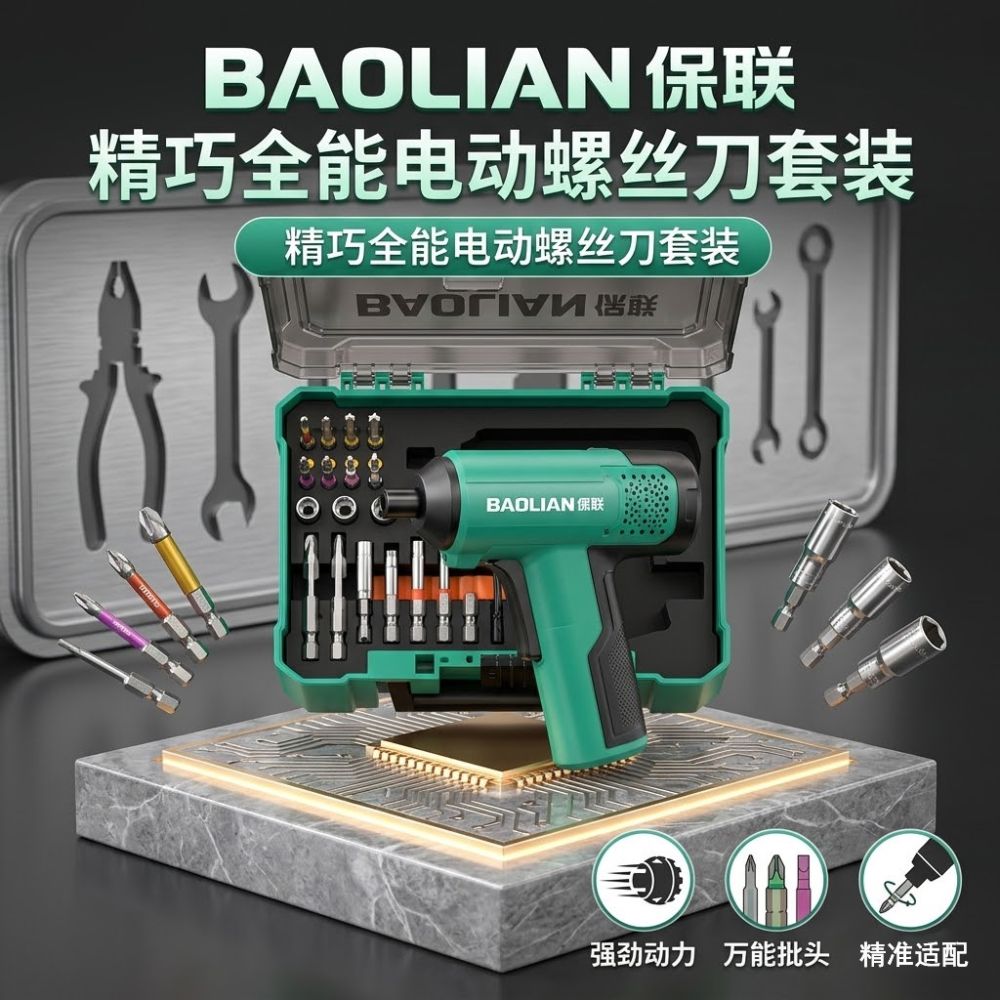 Cordless Electric Screwdriver Set Multi-Function Lithium-Ion Mini Handheld Electric Drill Repair Screwdriver Bit Socket Tools