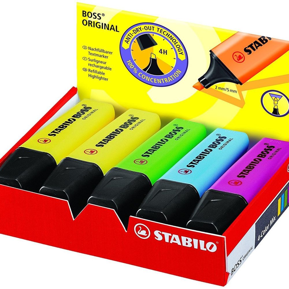 STABILO BOSS 70 Quick-Drying Highlighter Pastel Colour Set