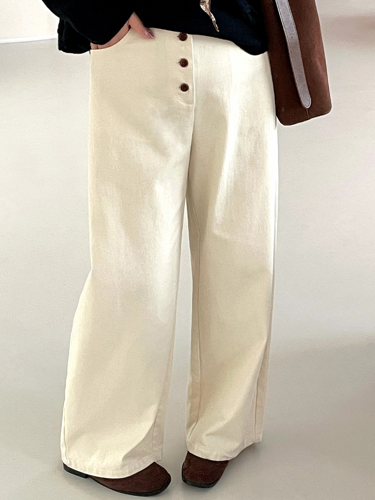 Plus Size Women's High Waist Wide Leg Pants, NK1620 - 1