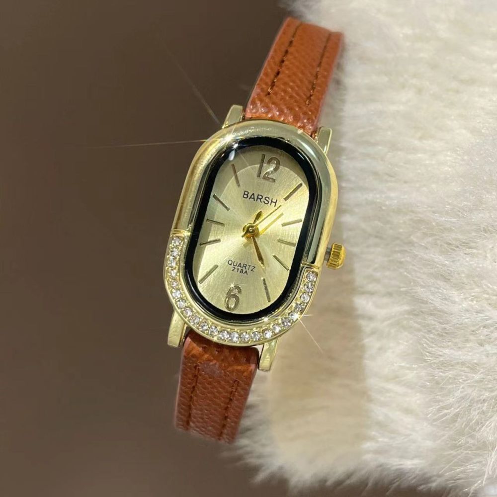 Women's watch, rectangular, rhinestone, vintage style - 1