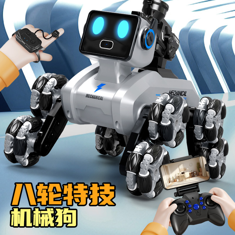 Intelligenter gestengesteuerter Roboterhund, Fernsteuerung, Achtrad-Drift-Spielzeug