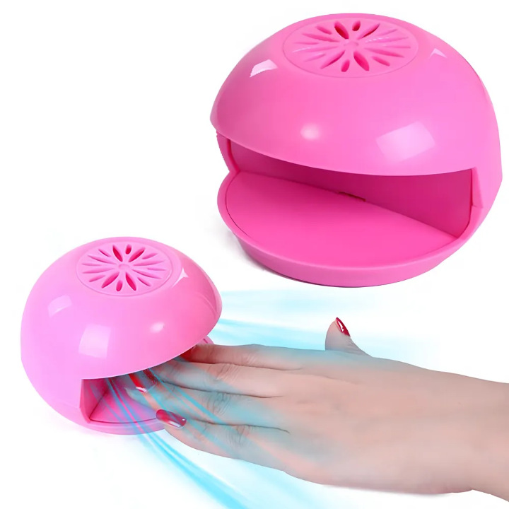 Mini electric nail dryer with push button, air drying - 1