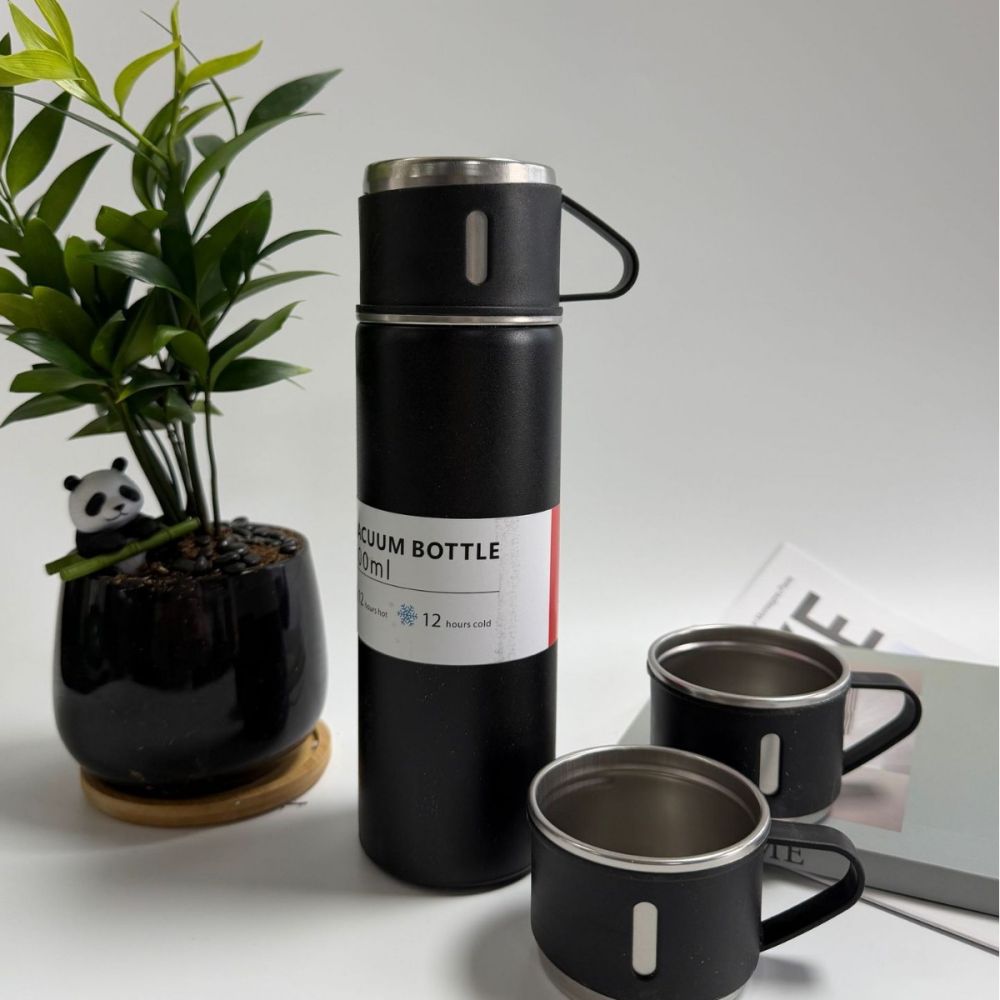 Matte Insulated Mug with Three Lids, Long-Lasting Heat Retention, Gift Box