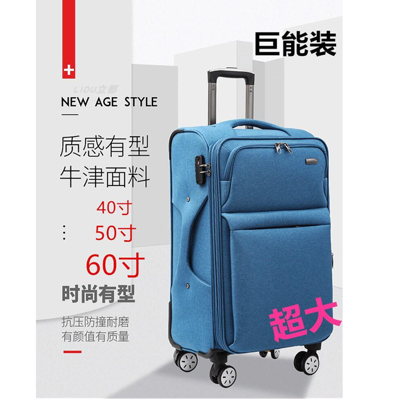 Übergroße 60-Zoll-Leinwand-Reisetasche, Oxford-Stoff, Rollen