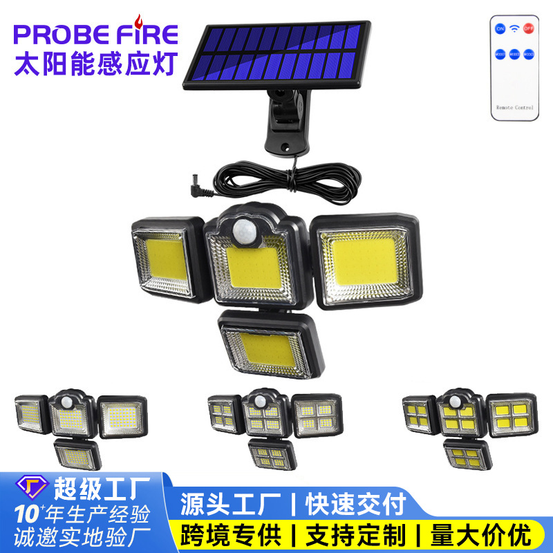 Solar Wall Lamp with Motion Sensor, Waterproof Outdoor Garden Light