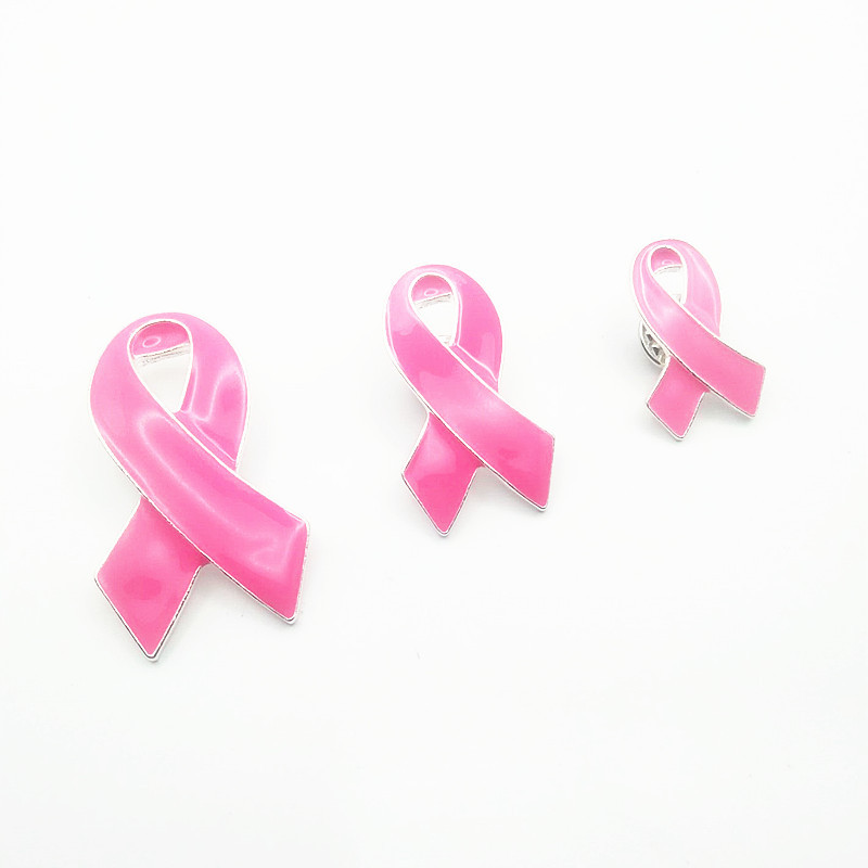 Breast Cancer Awareness Pin, Pink Ribbon Lapel Brooch